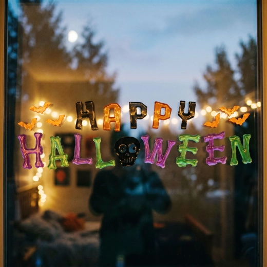 Halloweenová gelová okenní nálepka - 1 kus
