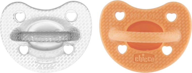 Chicco dudlík Physio Luxe oranžovo-šedý 6–16 m, 2 ks