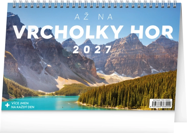 Notique stolní kalendář Až na vrcholky hor 2027