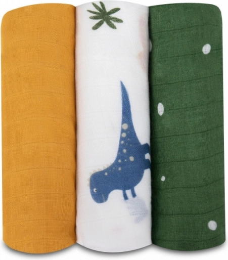 Bambusové pleny LIONELO dino, 3 ks