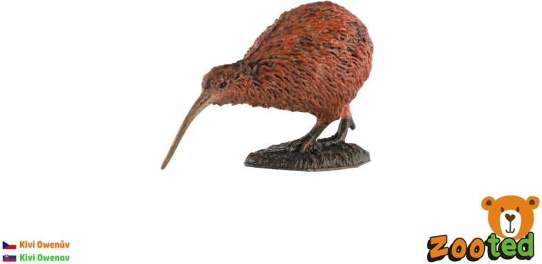 Figurka ptáka kivi Owenův 7 cm plastová
