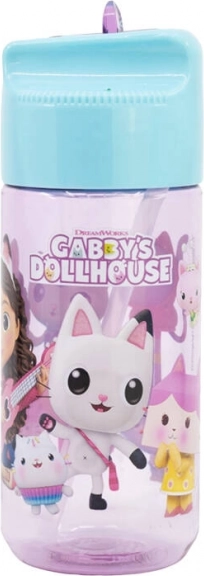 Dětská lahev na vodu s brčkem Gabby's Dollhouse