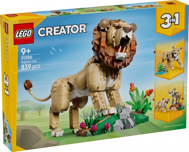 LEGO Creator 3 v 1 divoká zvířata: Hrdý lev