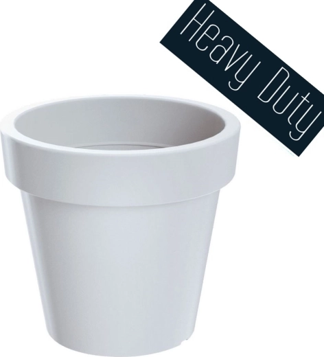 Květináč Lexo Round 100 cm – bílý plastový zahradní a interiérový obal