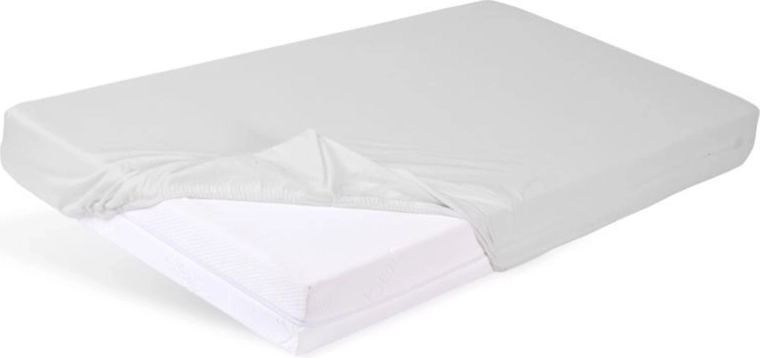 Voděodolné bambusové prostěradlo s gumou světle šedé 60 × 120 cm