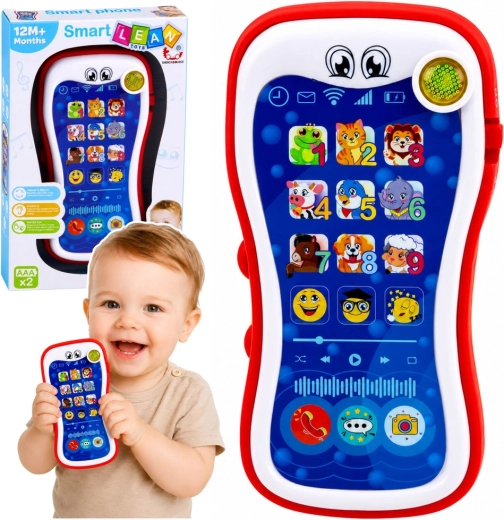 Smart Lean Toys Smart Phone interaktivní vzdělávací telefon pro batolata se zvuky a světlem