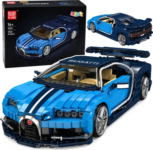 Konstrukční stavebnice sportovní auto Bugatti modré (1212 dílků)