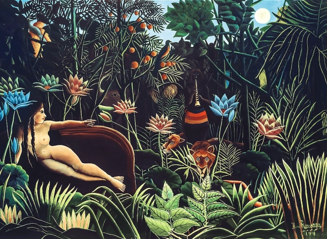 Dřevěné Puzzle Art: Henri Rousseau - Sen 200 Dílů