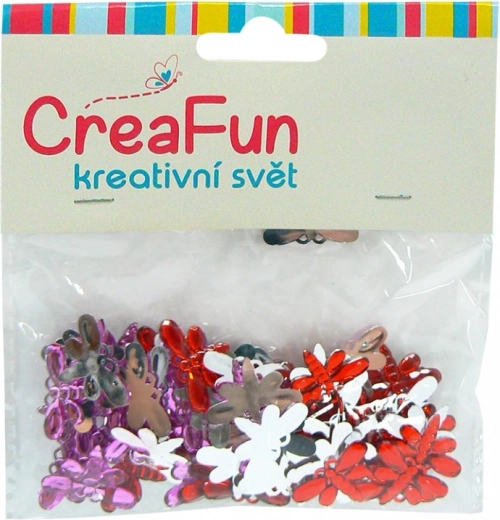 Dekorativní diamanty Vážka 12 × 20 mm, sada 8 ks