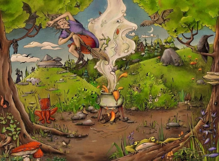 Ravensburger puzzle Čarodějnice 500 dílků