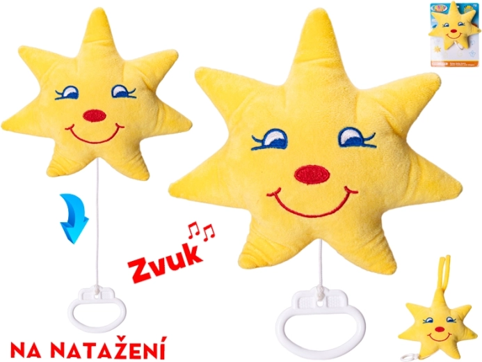 Plyšová hvězdička s natahovacím hracím strojkem, 20 cm