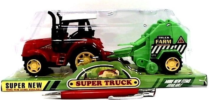 Traktor s přídavným zemědělským strojem