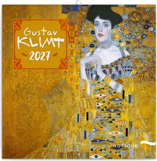 Poznámkový kalendář GUSTAV KLIMT 2027, 30 × 30 cm