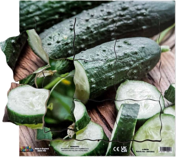 Just Jigsaws okurka a její vegetativní růstové fáze – dřevěné vrstvené puzzle 19 dílků