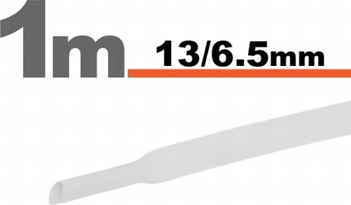Bílá smršťovací bužírka 13/6,5 mm