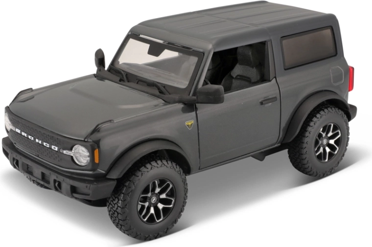 Maisto 2021 Ford Bronco – kovový model auta 1:24, metalická tmavě šedá