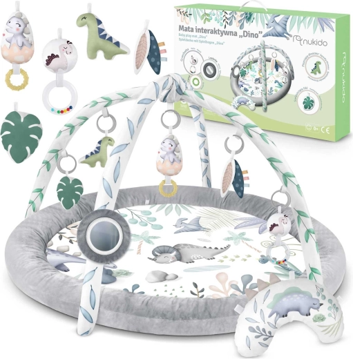 Interaktivní edukační hrací deka Nukido Dino s odnímatelnými oblouky