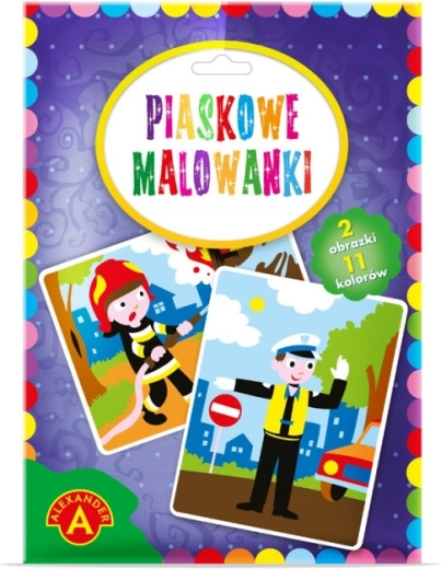 Pískové malování Policista a hasič – kreativní sada ALEXANDER