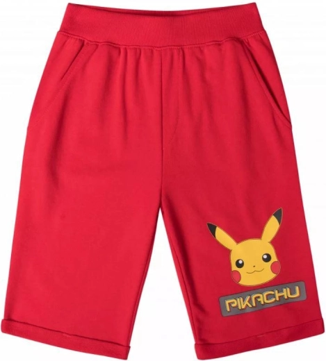 Červené bavlněné bermudy Pokémon – Velikost: 110