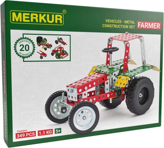 Merkur farmářská kovová stavebnice, 341 dílků