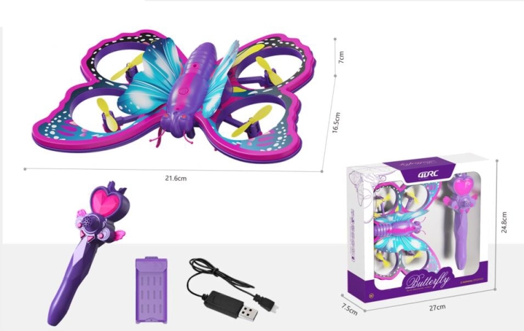 Dron motýl ovládaný kouzelnou hůlkou