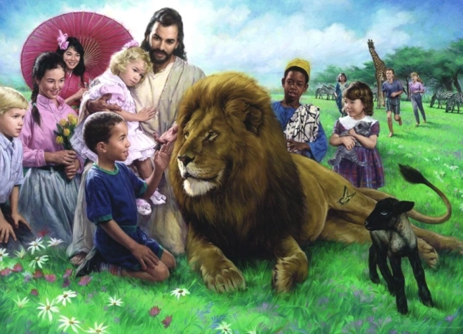 Puzzle EUROGRAPHICS Lev a jehně 1000 dílků