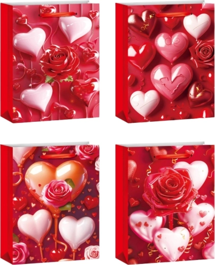 Dárková taška XL Srdíčka pro zamilované 40 × 55 cm
