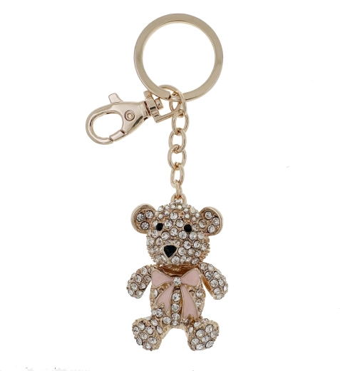 Přívěsek na klíče medvídek PINK