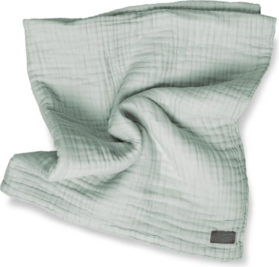 Vinter & Bloom mušelínová deka layered organic sage green