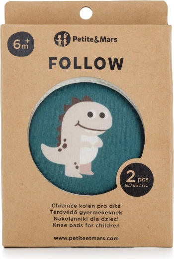 Petite&Mars elastické chrániče kolen na lezení follow misty green
