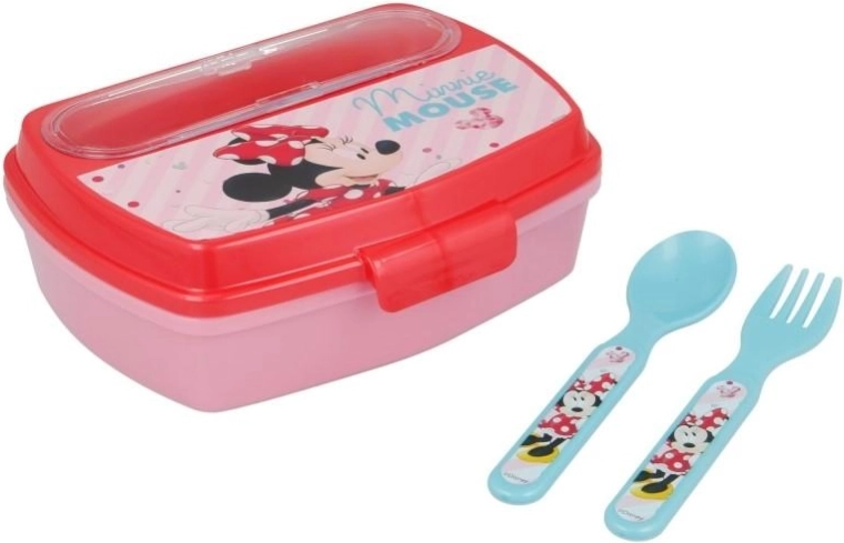 Box na svačinu s příborem Minnie