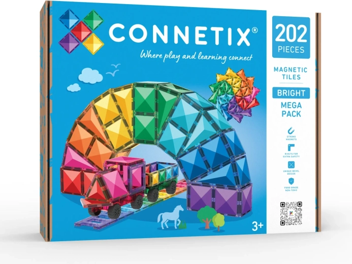 Magnetická stavebnice Bright Mega Pack 202 dílků