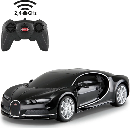 Bugatti Chiron dálkově ovládané auto 1:24 černé 2,4 GHz Jamara - 1 kus