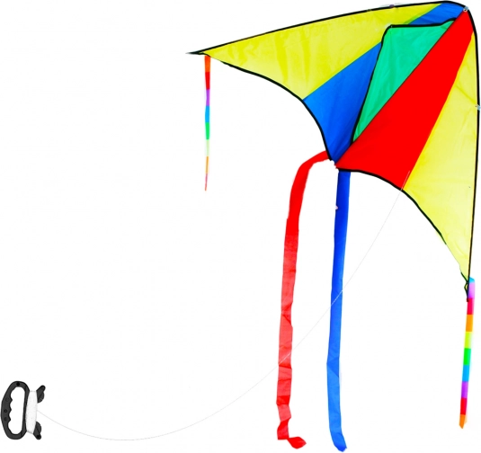 Barevný létající drak 110 × 63 cm s držadlem