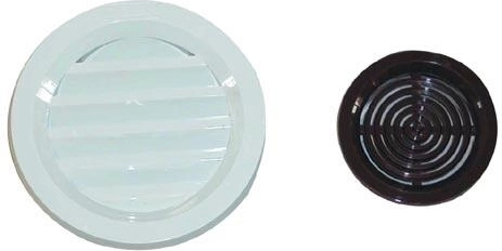 Větrací mřížka se síťovinou, průměr 75 mm, bílá