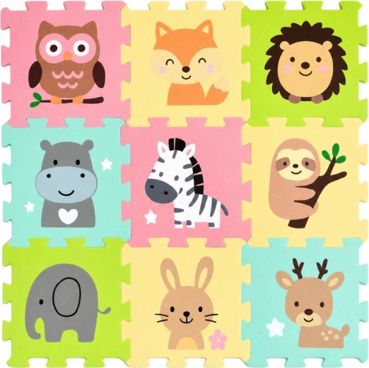 Petite&Mars pěnové podlahové puzzle Nexli safari friends 9 ks