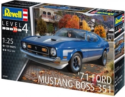 Plastikový model auta 1971 Ford Mustang Boss 351 1:25