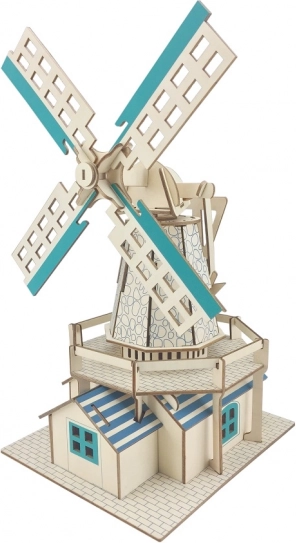 Dřevěné 3D puzzle holandský větrný mlýn WOODCRAFT