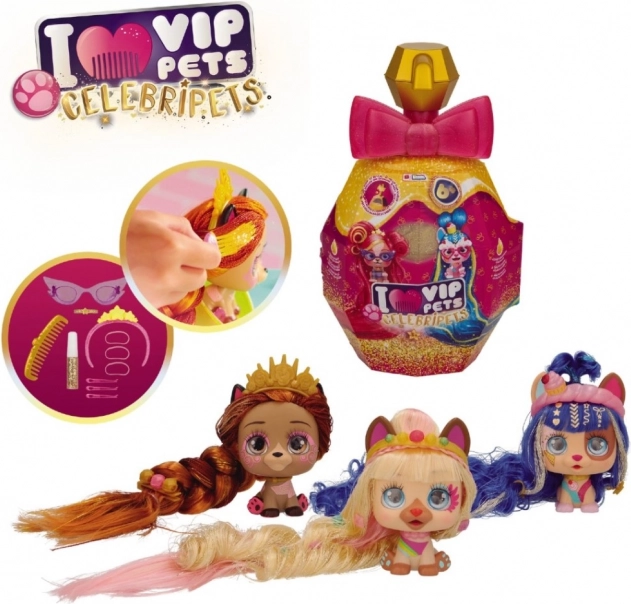 VIP Pets Celebripets – stylingová figurka pejsků s extra dlouhými vlasy