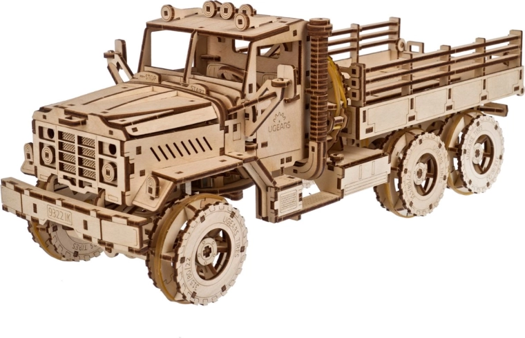 Dřevěné 3D mechanické puzzle UGEARS nákladní auto cargo