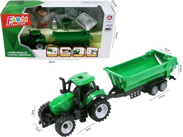Traktor s přívěsem a doplňky