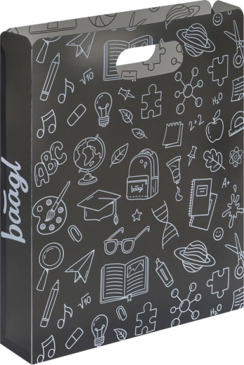 Baagl plastové desky na školní sešity, šedé