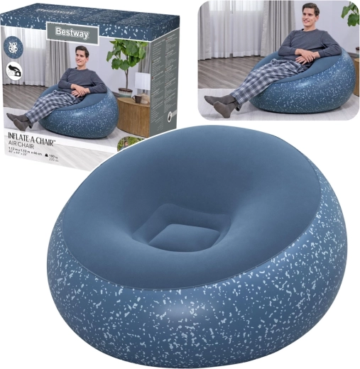 Nafukovací křeslo Bestway Inflate-A-Chair modré