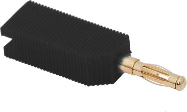 Pozlacená banánková zástrčka 4 mm černá