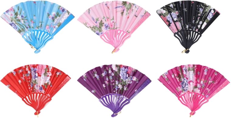 Skládací vějíř 23 cm – mix barev