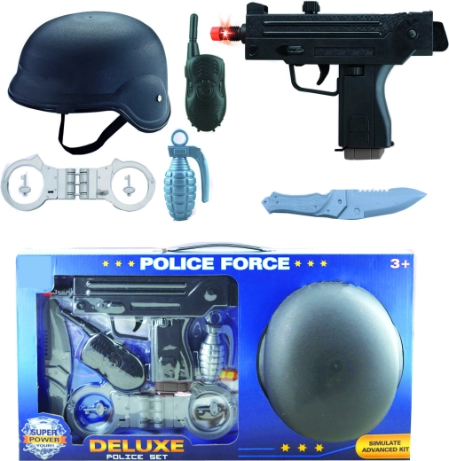 Policejní samopal s výbavou – set 6 ks