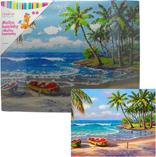 Diamantové malování – oáza 40 × 50 cm