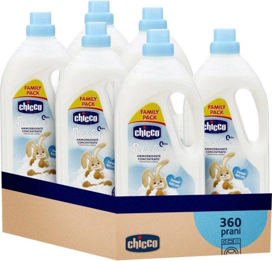 Chicco aviváž Baby Sensitive Sladký pudr, koncentrovaná 1,5 l (60 praní), 6× balení