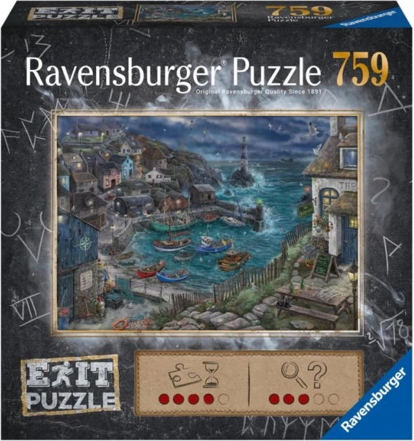 Únikové puzzle RAVENSBURGER – rybářská vesnice, 759 dílků