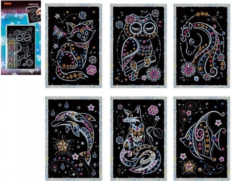 Perlový obrázek sada 11 × 22 cm, 24 ks v boxu